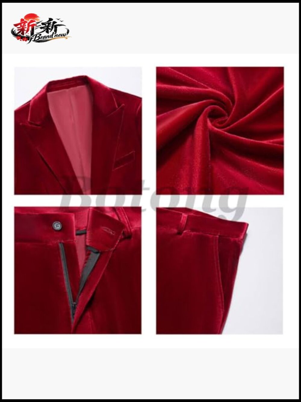 3PC Women's Velvet Pant Suit Blazer Vest Pants Prom Tuxedo Office Work - Picture 5 of 7